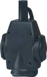 Dreifach-Vollgummi-Hängekupplung schwarz 