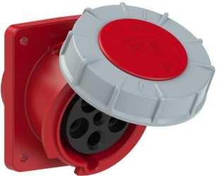 CEE-Anbausteckdose schräg 63A 5p 6h IP67 TWIST 400V 