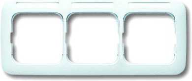 Abdeckrahmen Reflex 3-fach waagerecht weiß glänzend mit Sichtfenster 