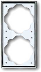 Abdeckrahmen impuls 2-fach Chrom glänzend 