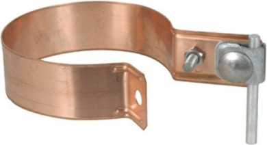 Regenrohrschelle Ø = 100 mm mit Überleger Kupfer 