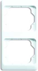 Abdeckrahmen alpha 2-fach senkrecht weiß glänzend 