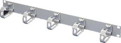 Rangierpanel RAL 7035 mit 5 Kabelführungsbügeln (Polyamid) 