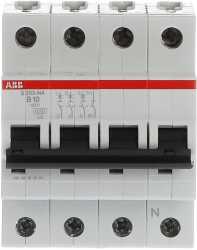 LS-Schutzschalter 4-polig 6kA /10kA B-Char 10A 4TE 
