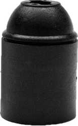 Lampenfassung 110/04 Kunststoff E27 Fassung glatt schwarz 