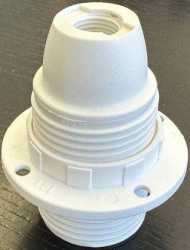 Lampenfassung 150/06 mit Schraubring 160/06 Kunststoff E14 weiß 