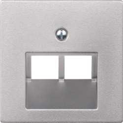 Zentralplatte für UAE-Einsatz 2-fach aluminium 