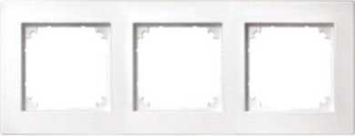 Abdeckrahmen 3-fach polarweiß matt 