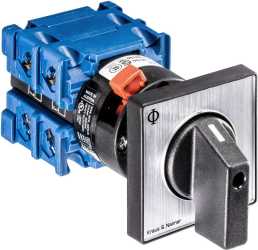 Umschalter ohne 0-Stellung 2polig 60° Zentralbefestigung 22,5 mm 