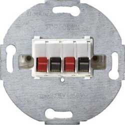 Stereo-Lautsprecher-Anschlussdose Modul Einsatz polarweiß matt 