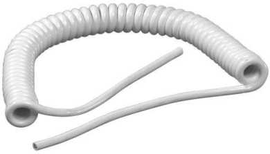 Spiralleitung PVC weiß 1 m H05VV-F 3G1,5 