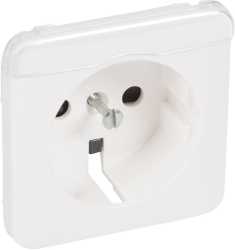 Steckdose (SL) mit erhöhtem Berührungsschutz Beschriftungsträger Creo ultraweiß 