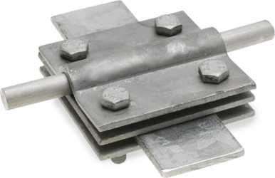 Kreuzklemme rd/fl 8-10/30mm M6x25 fv 