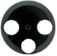 Zentralstück für Antennen-Steckdose 3Loc h 1930/Glas/Palazzo schwarz 