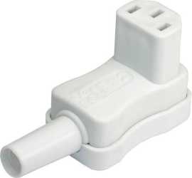 Gerätesteckdose winkel 70° Grau 