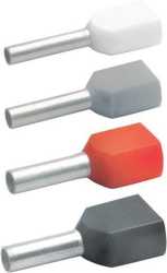 Aderendhülse für 2 Leitungen isoliert 2x2,5 mm² 13 mm lang Cu 