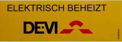 Aufkleber ''elektrisch beheizt'' Devi 19805845 