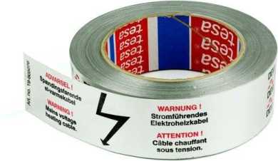 Aluklebeband 38x50mm m. Warnaufschrift Devi 19805076 