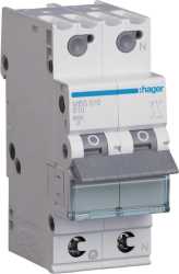 LS-Schutzschalter 2-polig 6kA B-Char 10A 2TE QuickConnect 