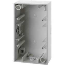 Aufputz-Gehäuse 2-fach S.1 bruchsicher matt polarweiß 