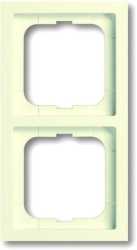 Abdeckrahmen future 2-fach Linear cremeweiß glänzend 