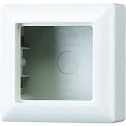 Aufputz-Kappe 1-fach integrierte mit angeformter Rahmen weiß 