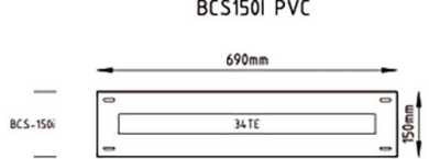 Schlitzblende Breite C Kunststoff B690xH150mm 