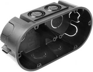 Gerätedose zur Verlegung unter Putz zweifach schwarz 