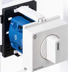 Umschalter mit 0-Stellung 2polig 60° 45mm-Schnappbefestigung 