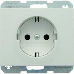 SCHUKO-Steckdose Steckklemmen K.1 - polarweiß/ glänzend 