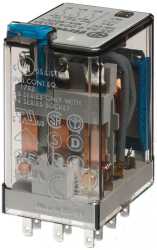 Industrierelais steckbar 3 W 10 A 24 V DC Prüftaste Serie 55 