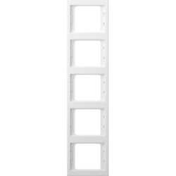 Abdeckrahmen 5-fach K.1 - polarweiß/ glänzend 