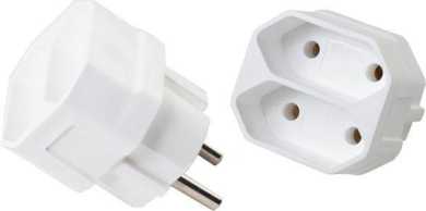 Euro Abzweigstecker 2-fach weiß 