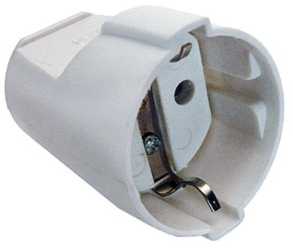 Schuko Kupplung grau 