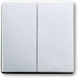 Wippe future linear für Serien Wechsel/Wechsel Doppeltaster Alusilber 