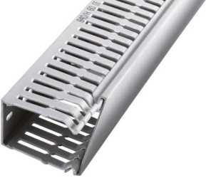 Verdrahtungskanal BxH 100x80 mm PVC grau RAL7030 VPE=24 m 