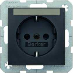 SCHUKO-Steckdose mit Beschriftungsfeld B .1/B.3/B.7 - anthrazit/ matt 