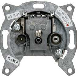 Antennen-Steckdose 2Loch Durchgangsdose Modul Einsatz 