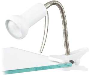 Klemmleuchte mit Kabelschalter weiß/silber 1x40W E14 FABIO 