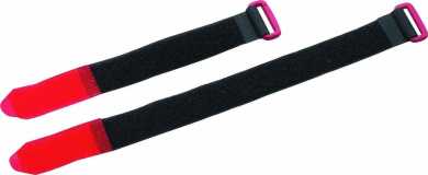Klettbandgurt mit Kunststofföse 25x240mm rot/schwarz 