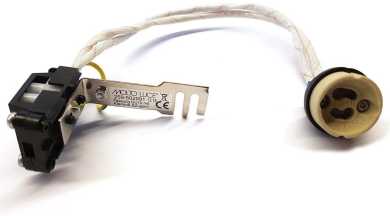 Fassung GU10 mit Klemme und Zugentlastung 