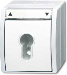 Aufputz Jalousieschalter mit Beschriftungsbogen ocean (IP 44) 