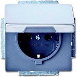 Unterputz Steckdose pur edelstahl mit Klappdeckel 