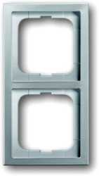 Abdeckrahmen pur edelstahl 2-fach Edelstahl matt 