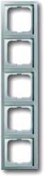 Abdeckrahmen pur edelstahl 5-fach Edelstahl matt 
