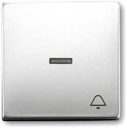 Wippe für Unterputz Taster Symbol Klingel Edelstahl matt 