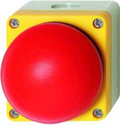 NOT-AUS-Taster Ø70mm gekaps. 1S+1Ö 