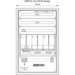 Unterputz Zählerverteiler teilbestückt 