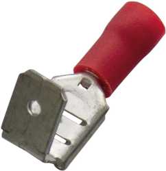 Flachsteckhülse isoliert 0,25-1/6,3x0,8 