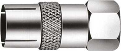 F-Adapter gerade IEC-Buchse - F-Stecker 